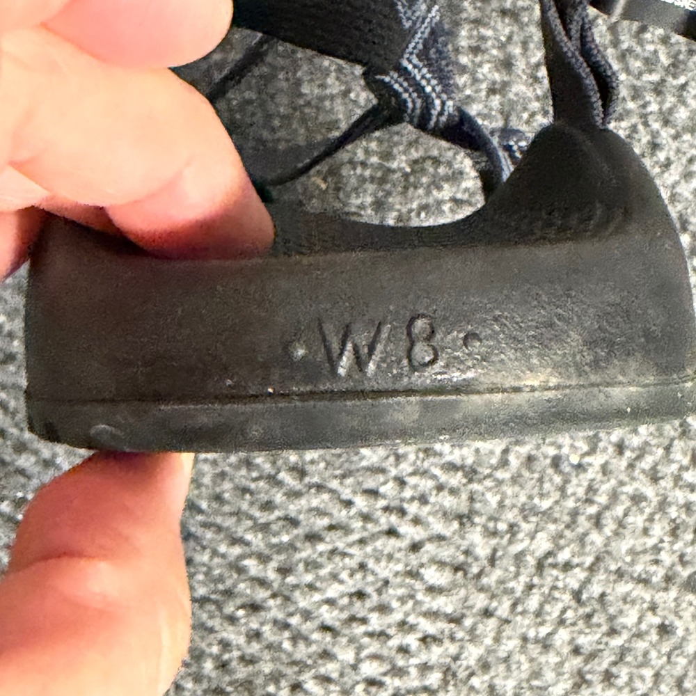 Chaco Z Cloud 2 Womens 8 Navy Blue Geometric Strappy Toe Loop Athletic Sandals - Picture 4 of 4